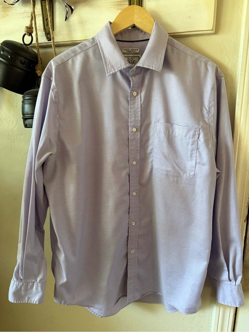 Joseph A Banks - Lavender Long-Sleeve Button-Down Shirt